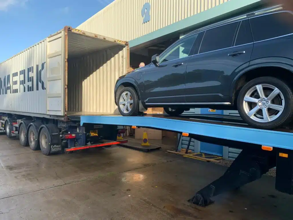 car on ramp